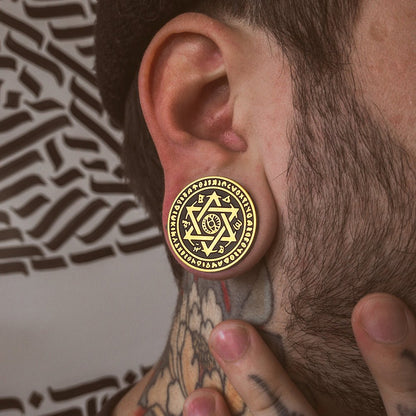 Clearance! Punkplugs Star of David Steel Ear PlugsGold5/8" (16mm) - PunkPlugs