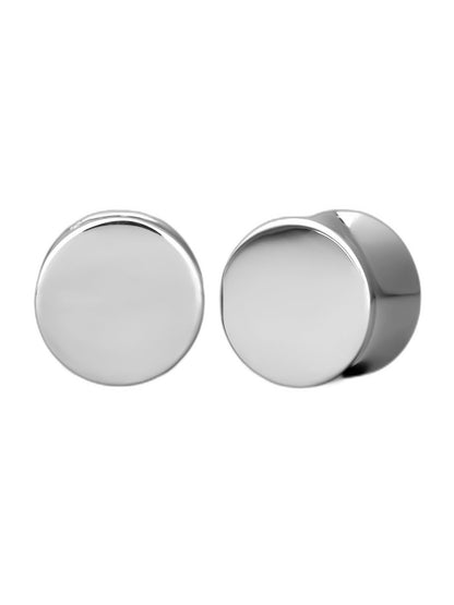 Double - Flared G23 Titanium Ear PlugsSilver2g (6mm) - PunkPlugs