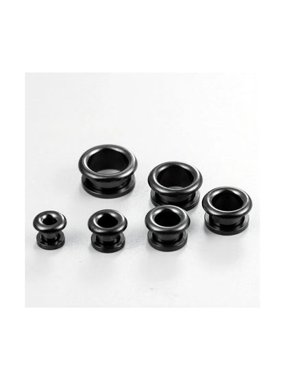 polished round flare ear tunnels for stretched ears