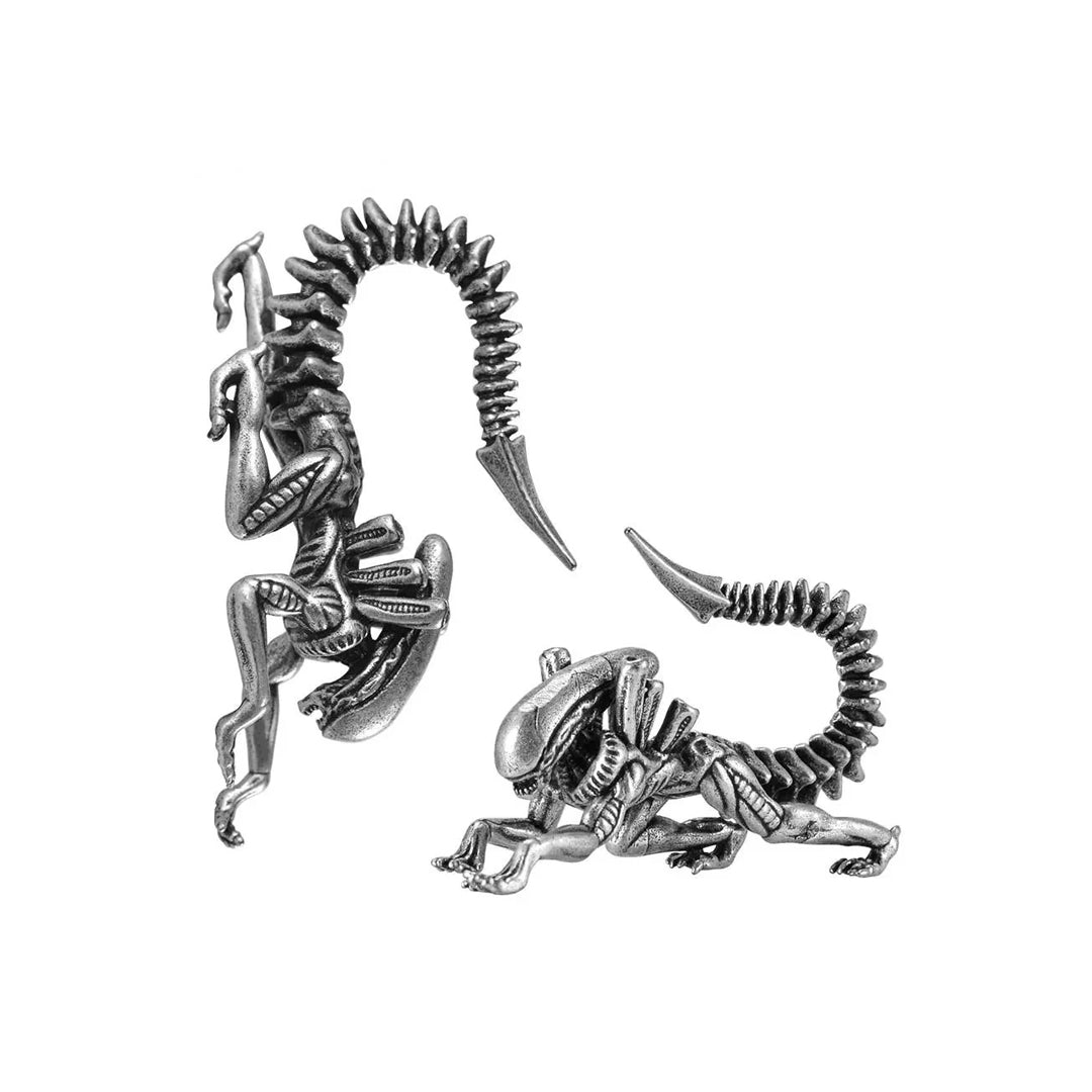 PunkPlugs Alien Ear HangersSilverSingle (1 piece) - PunkPlugs