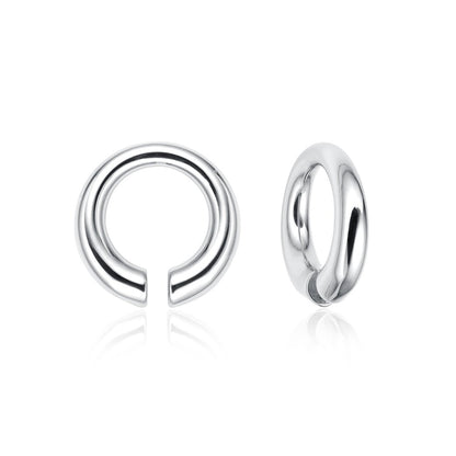 PunkPlugs Circle Stainless Ear Hangers (Weights)SilverSingle (1 piece) - PunkPlugs