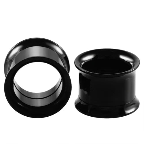 PunkPlugs Double - Flared Threaded Ear Tunnels - CustomableBlack8g (3mm) - PunkPlugs