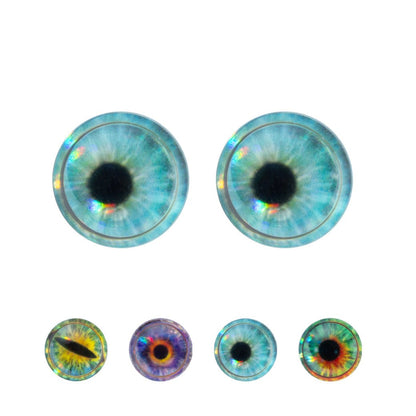 PunkPlugs Eyeballs Acrylic Ear PlugsBlue0g (8mm) - PunkPlugs