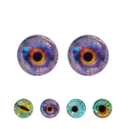 PunkPlugs Eyeballs Acrylic Ear PlugsPurple0g (8mm) - PunkPlugs