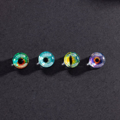 PunkPlugs Eyeballs Acrylic Ear PlugsYellow0g (8mm) - PunkPlugs