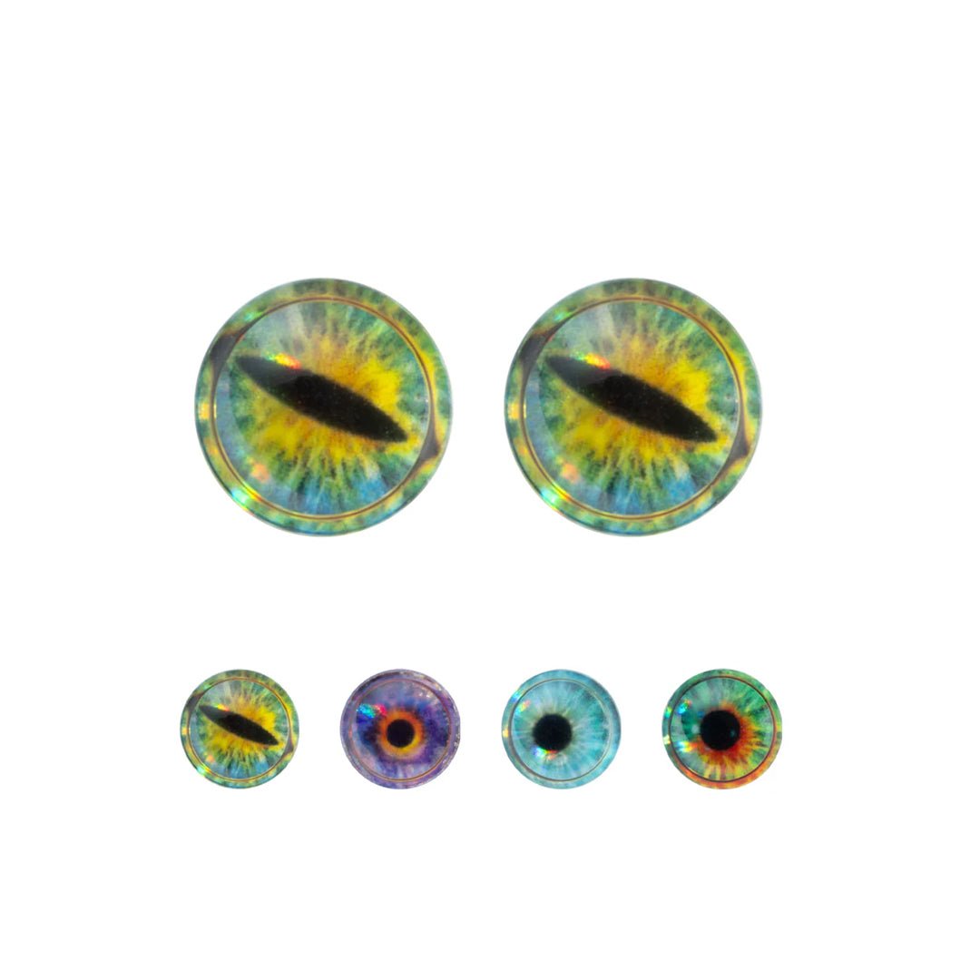 PunkPlugs Eyeballs Acrylic Ear PlugsYellow0g (8mm) - PunkPlugs