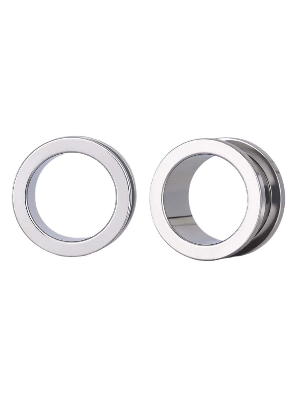 PunkPlugs Flat - Flared Threaded Ear TunnelsSilver2g (6mm) - PunkPlugs