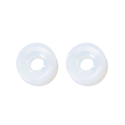 PunkPlugs Natural Stone Ear TunnelsWhite0g (8mm) - PunkPlugs