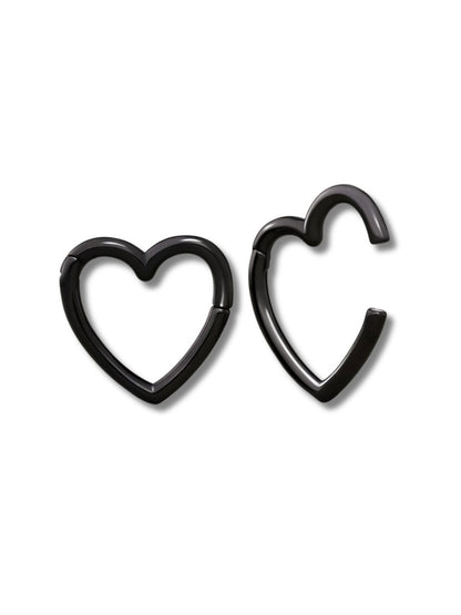 PunkPlugs Heart Shape Magnet Ear WeightsBlack4g (5mm) - PunkPlugs