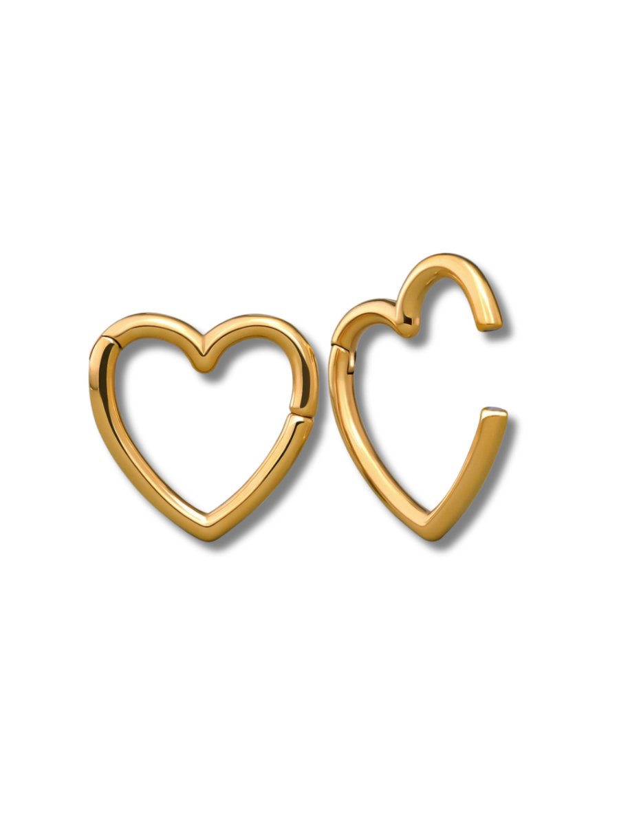 PunkPlugs Heart Shape Magnet Ear WeightsGold4g (5mm) - PunkPlugs