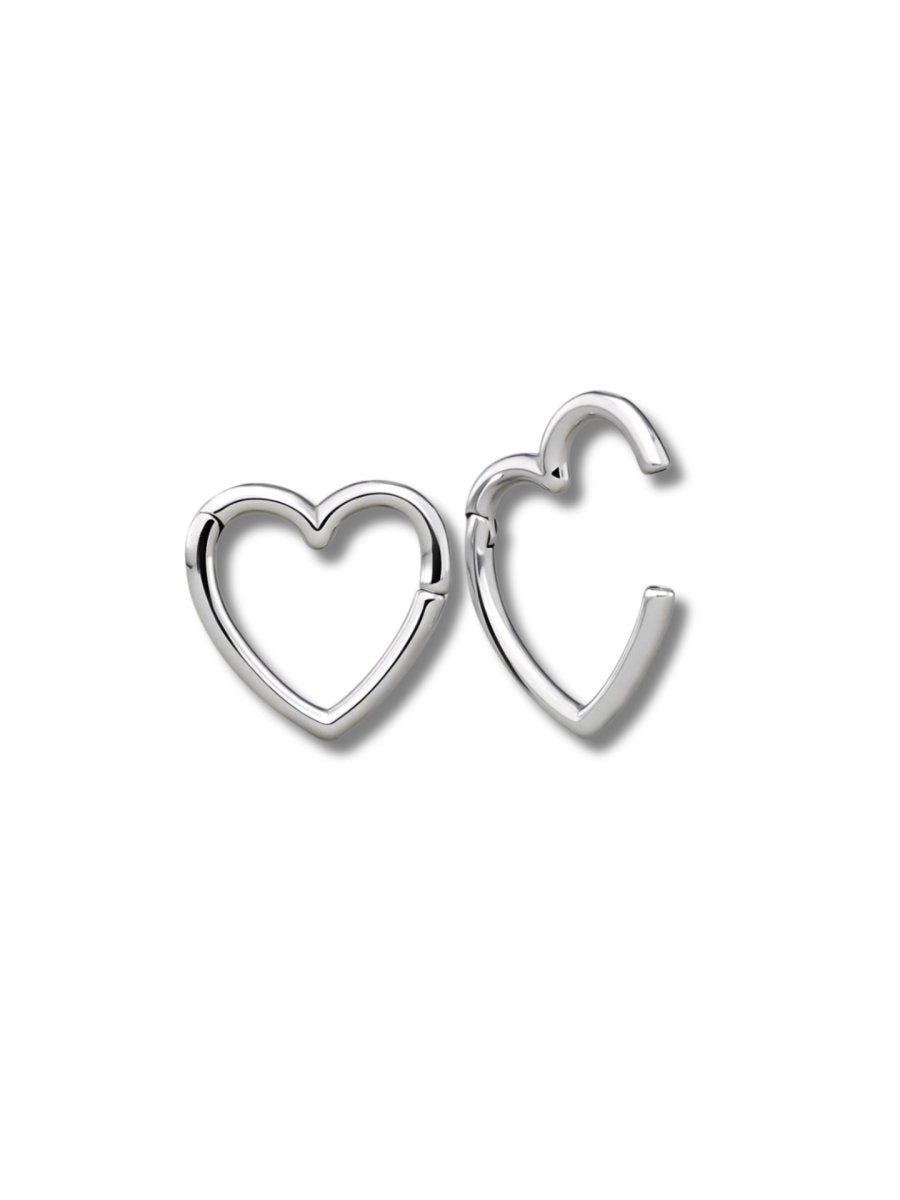 PunkPlugs Heart Shape Magnet Ear WeightsSilver4g (5mm) - PunkPlugs