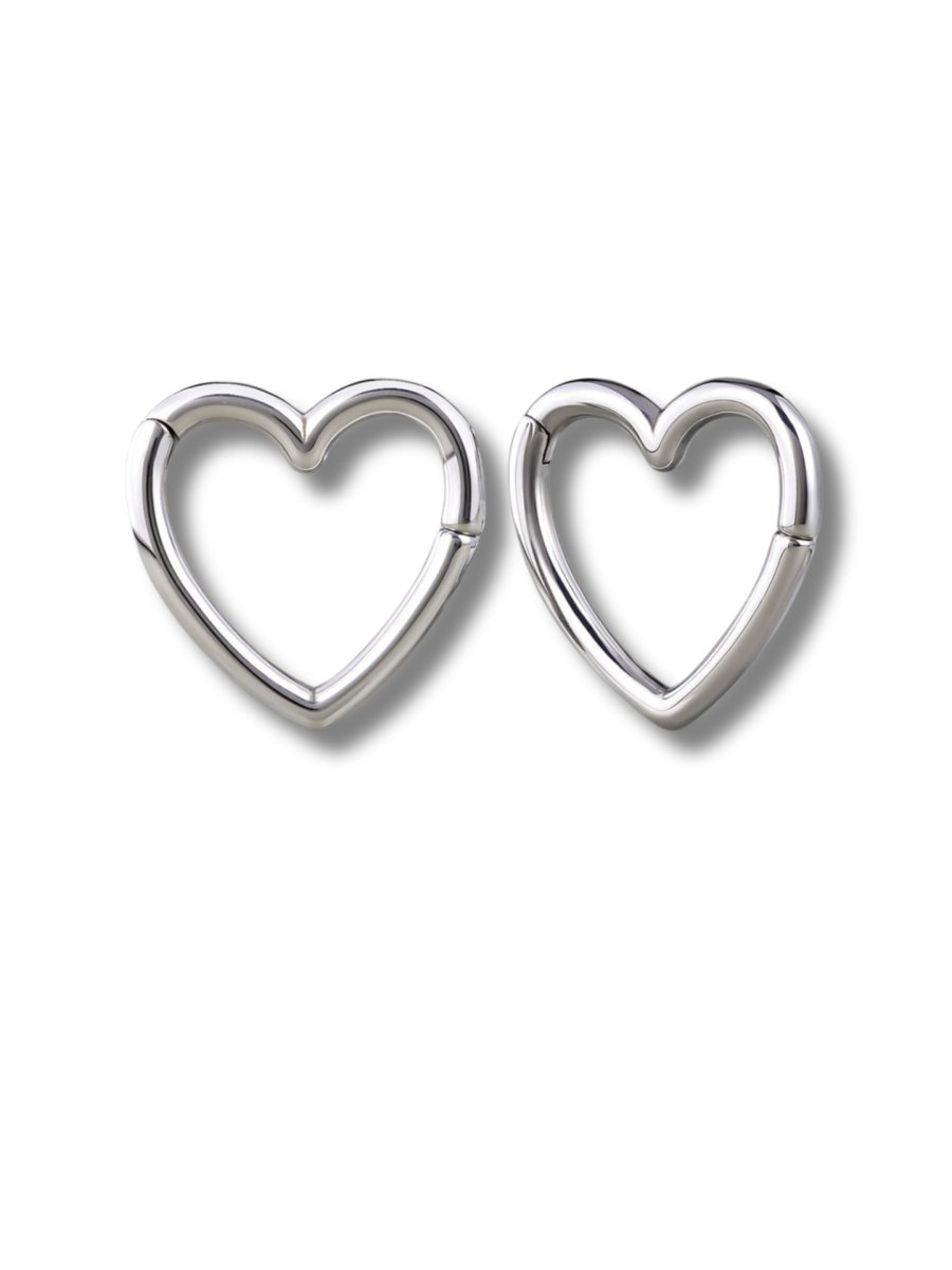 PunkPlugs Heart Shape Magnet Ear WeightsSilver4g (5mm) - PunkPlugs