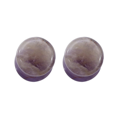 PunkPlugs Natural Stone Ear PlugsPurple2g (6mm) - PunkPlugs