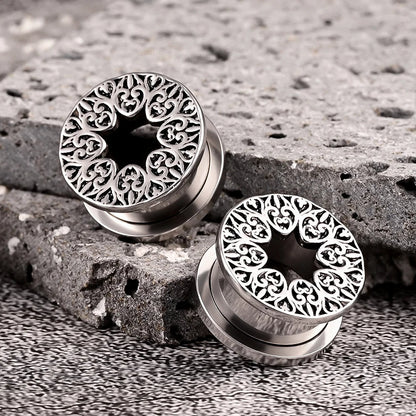 PunkPlugs Pattern del Fiore Ear TunnelsGold0g (8mm) - PunkPlugs