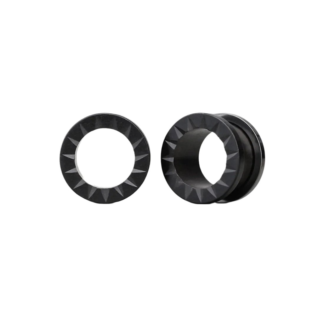 PunkPlugs Pulley Teeth Wooden Ear TunnelsBlack2g (6mm) - PunkPlugs