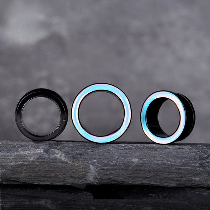 PunkPlugs Reflective Ear Plugs and TunnelsHollow DesignBlue - PunkPlugs