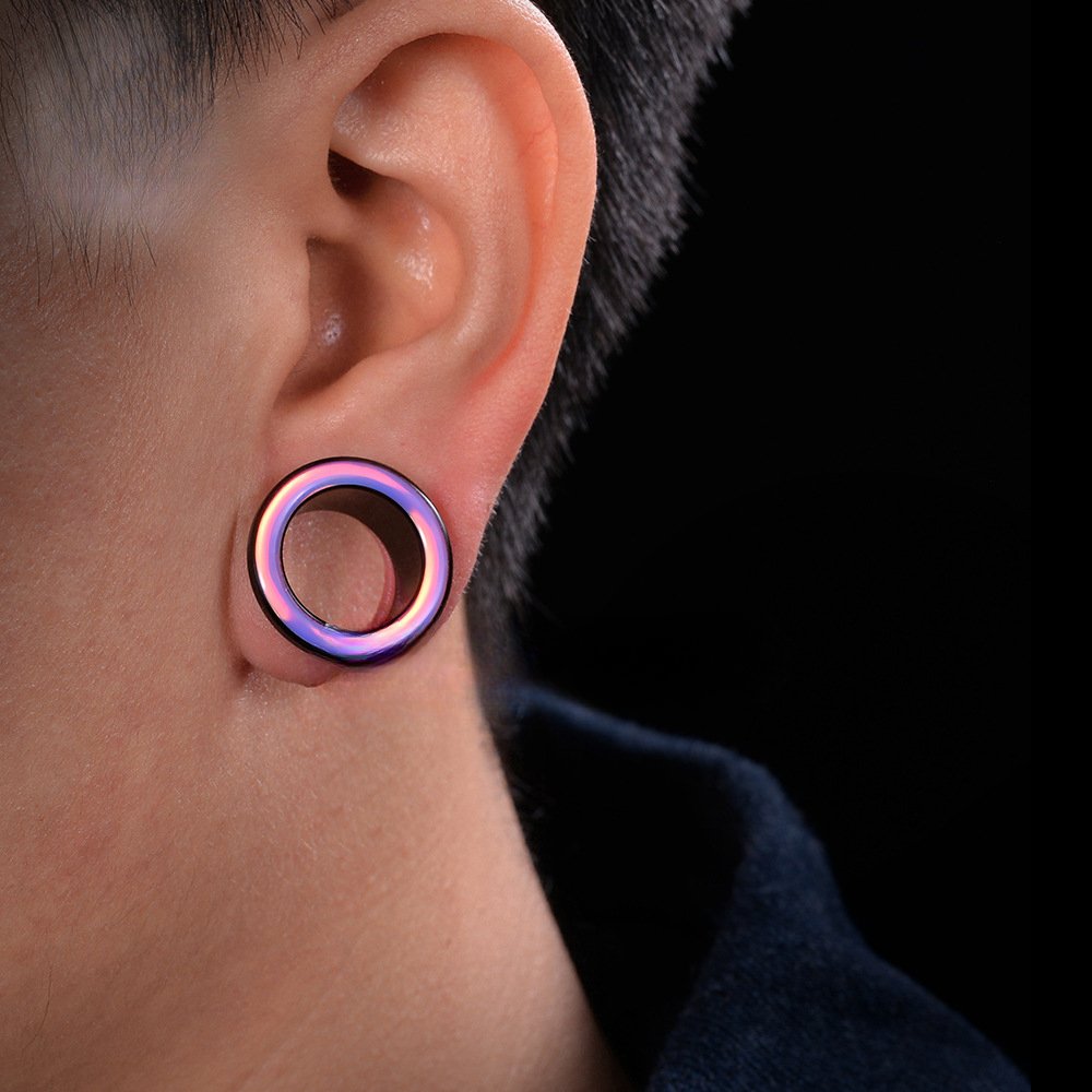 PunkPlugs Reflective Ear Plugs and TunnelsHollow DesignPink - PunkPlugs