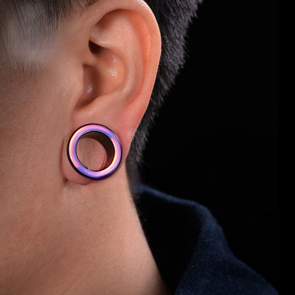 PunkPlugs Reflective Ear Plugs and TunnelsHollow DesignPink - PunkPlugs