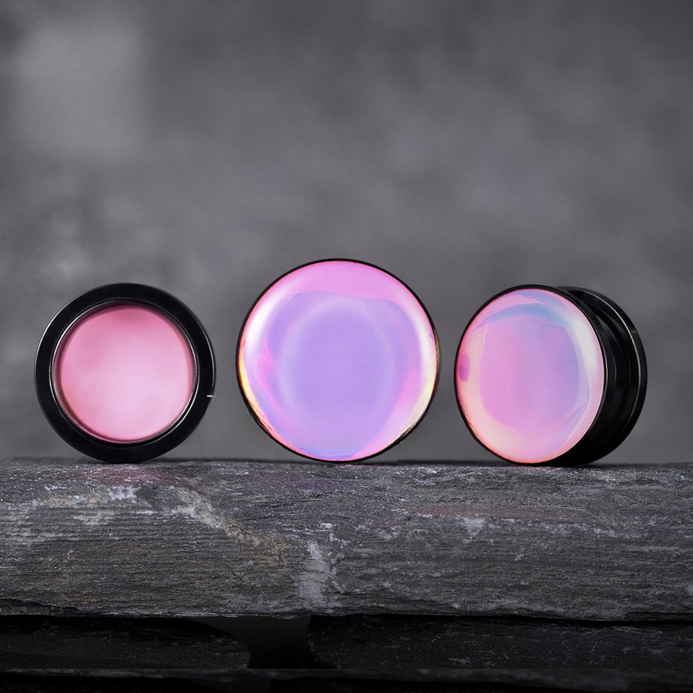 PunkPlugs Reflective Ear Plugs and TunnelsSolid DesignPink - PunkPlugs