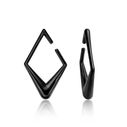 PunkPlugs Rhombic Stainless Ear Hangers (Weights)BlackSingle (1 piece) - PunkPlugs