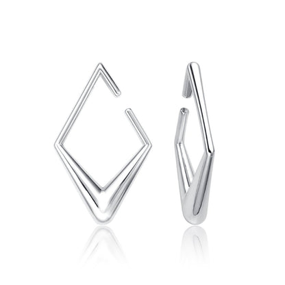 PunkPlugs Rhombic Stainless Ear Hangers (Weights)SilverSingle (1 piece) - PunkPlugs