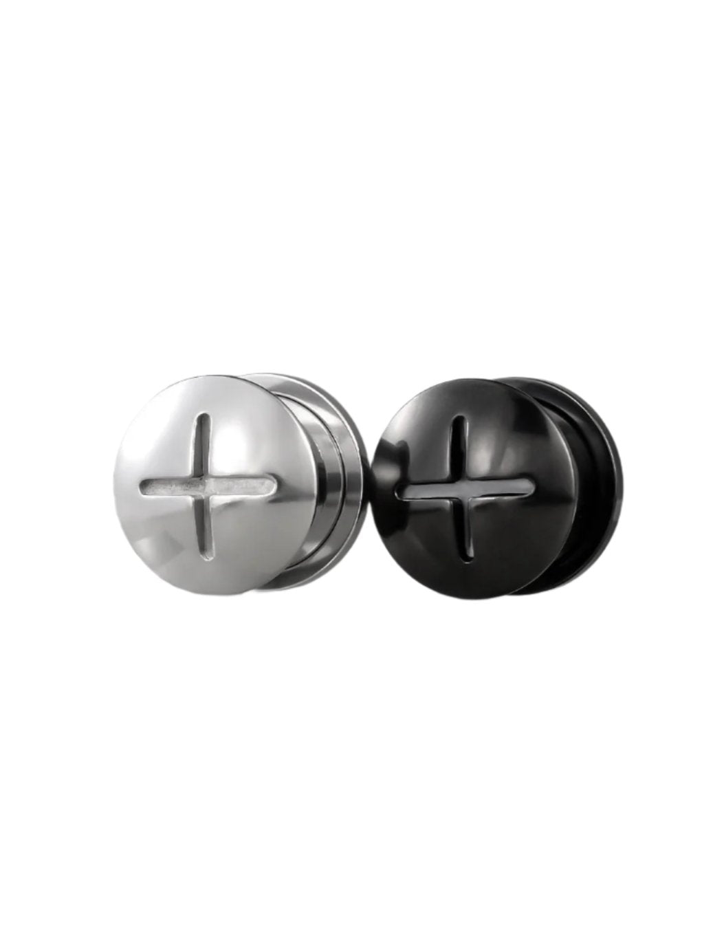 PunkPlugs Screws Ear Gauges PlugsBlack2g (6mm) - PunkPlugs