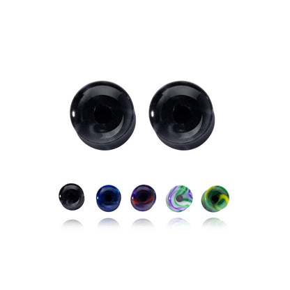 PunkPlugs Tie Dye Swirl Acrylic Ear TunnelsBlack2g (6mm) - PunkPlugs