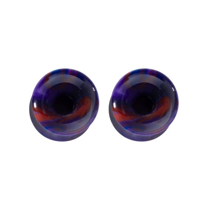 PunkPlugs Tie Dye Swirl Acrylic Ear TunnelsPurple2g (6mm) - PunkPlugs