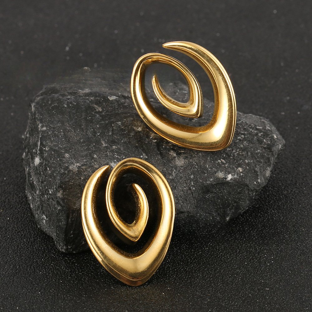 Punkplugs Twisted Spiral Ear TunnelsGold0g (8mm) - PunkPlugs