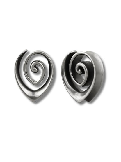 Punkplugs Twisted Spiral Ear TunnelsSilver0g (8mm) - PunkPlugs