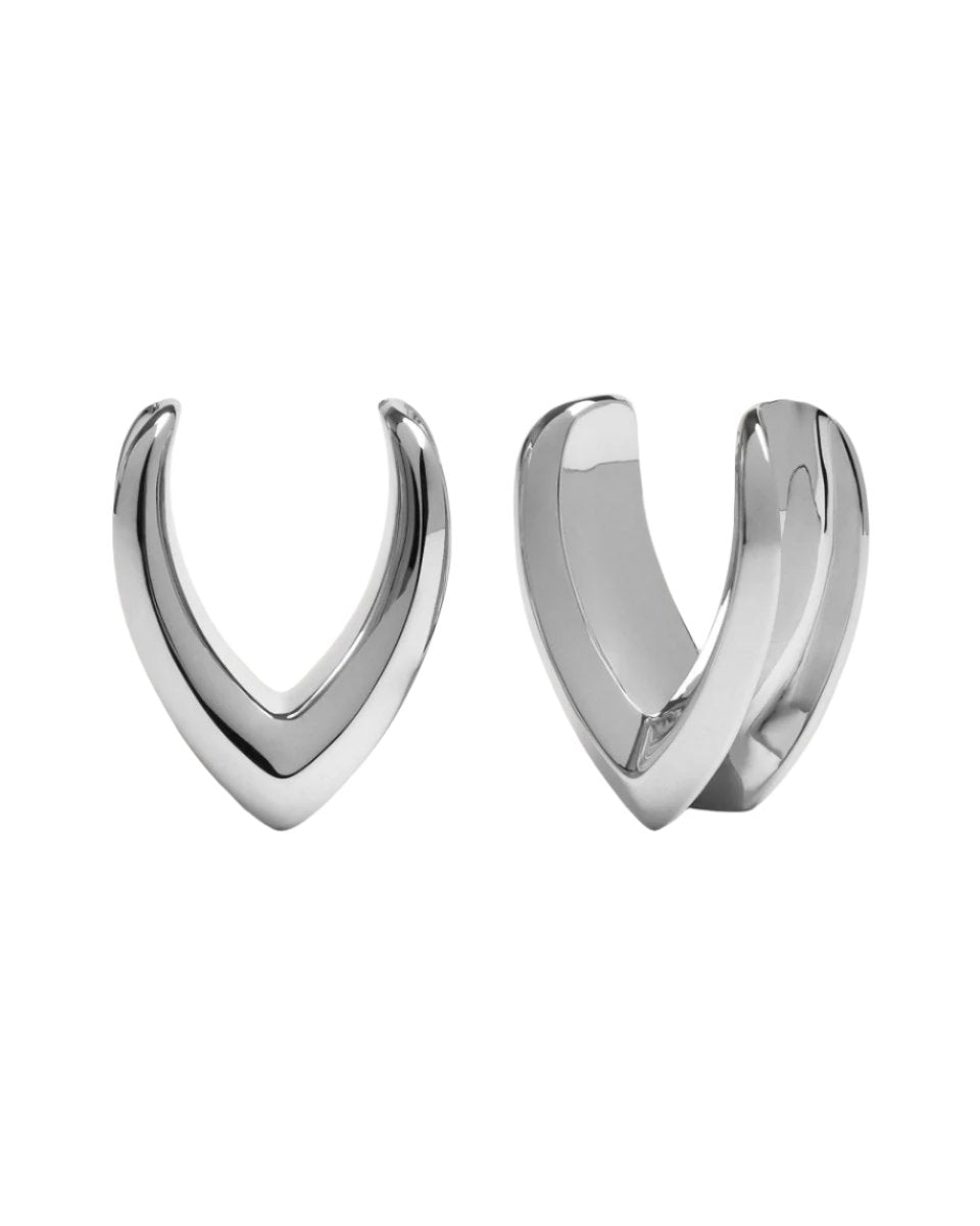 PunkPlugs Vivid Ear SaddlesSilver0g (8mm) - PunkPlugs