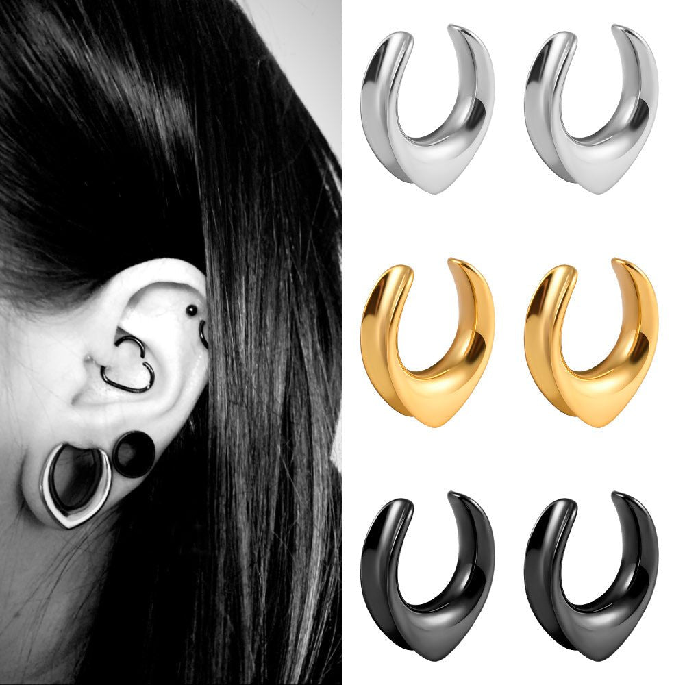 PunkPlugs Vast Ear Saddle Hangers for Stretched EarsGold0g (8mm) - PunkPlugs