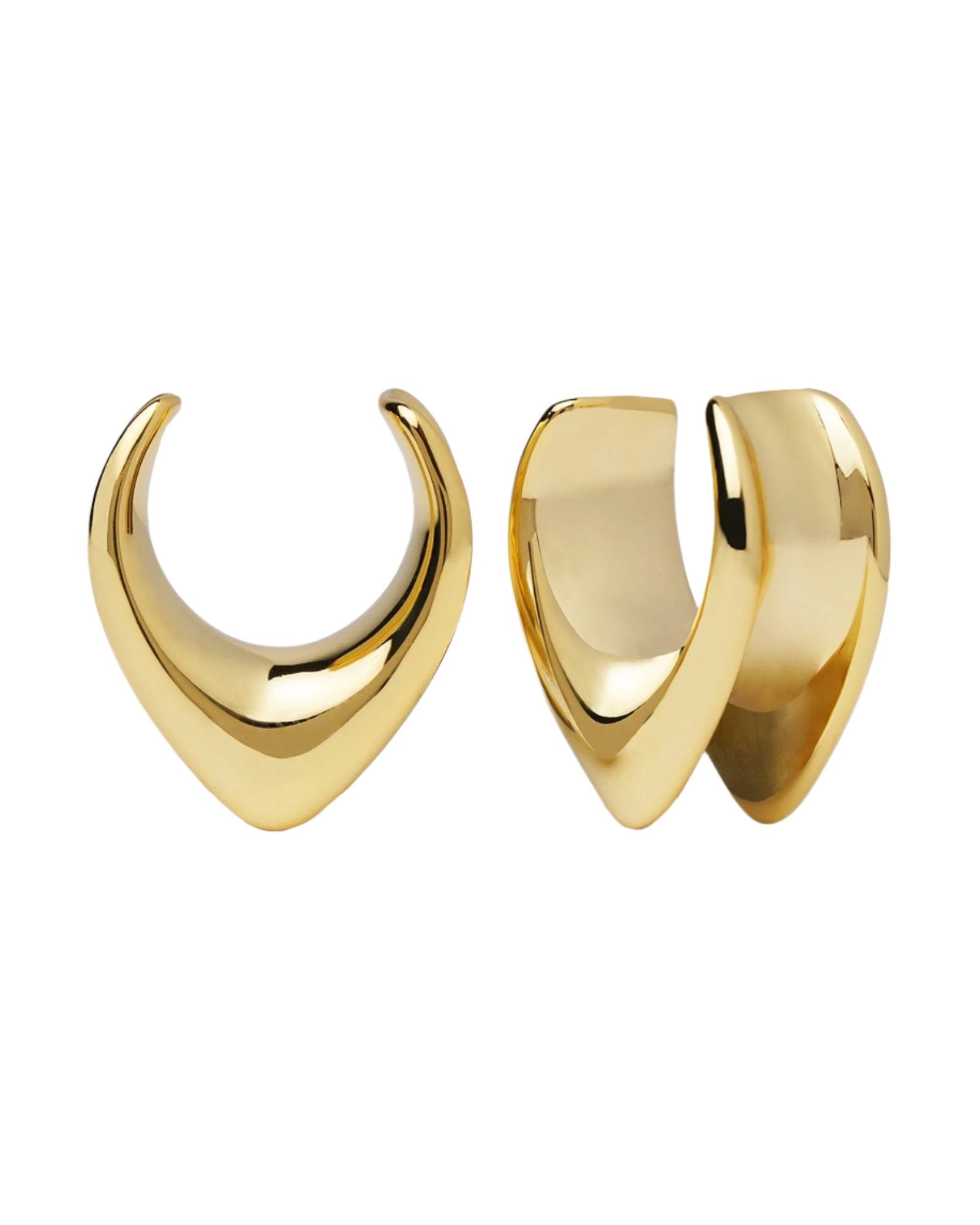 PunkPlugs Vast Ear Saddle Hangers for Stretched EarsGold0g (8mm) - PunkPlugs