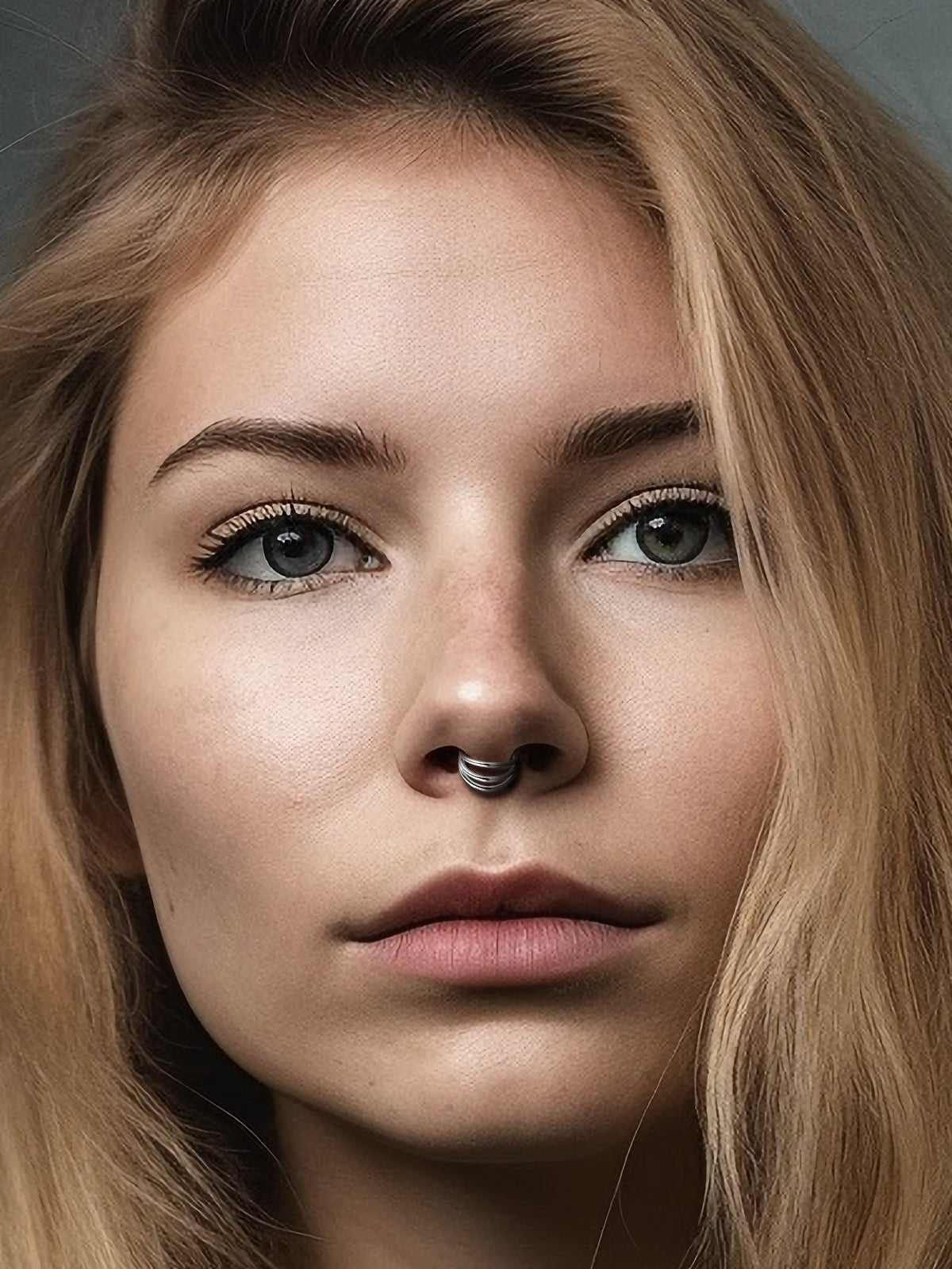 Triple Layered Steel Nose Ring - PunkplugsHoop Diameter: 8mmSilver - PunkPlugs